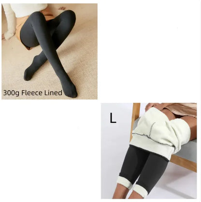 Fleece-Lined Sheer Tights