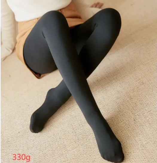 Fleece-Lined Sheer Tights