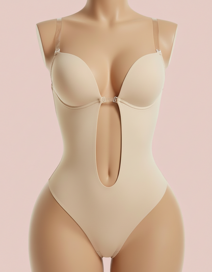 Cozzy Shapewear Strapless Backless Bra Shapewear f Deep Plunge (Beige 3X-Large (42))