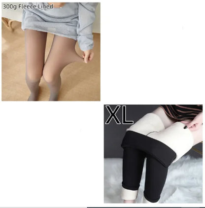 Fleece-Lined Sheer Tights