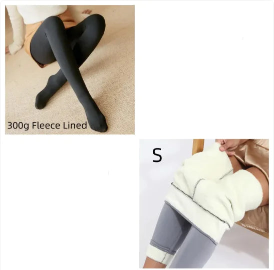 Fleece-Lined Sheer Tights