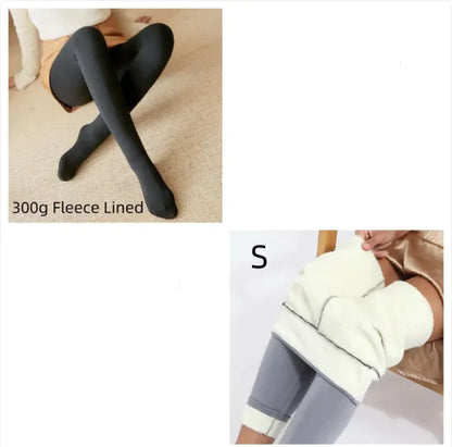 Fleece-Lined Sheer Tights