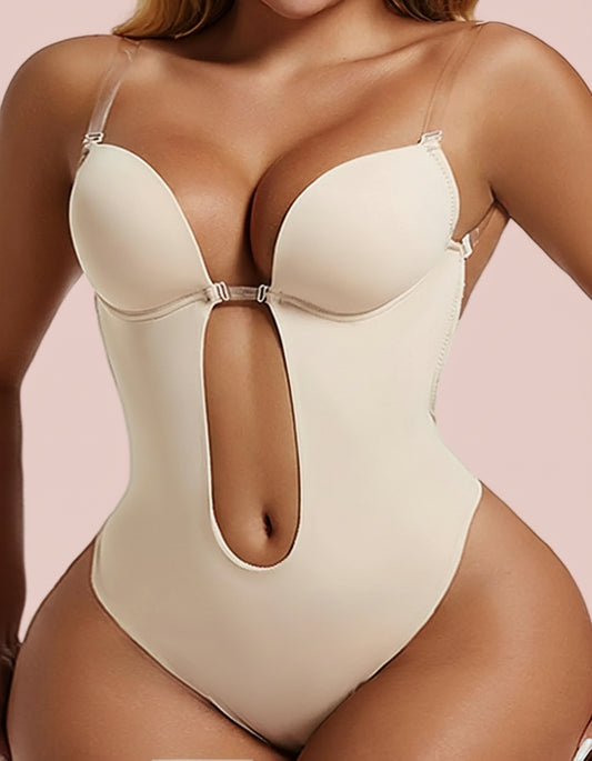 Cozzy Shapewear Strapless Backless Bra Shapewear f Deep Plunge (Beige 3X-Large (42))