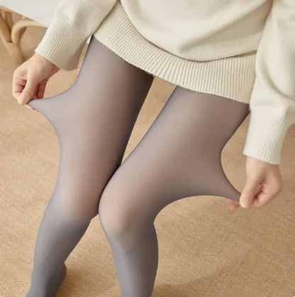 Fleece-Lined Sheer Tights