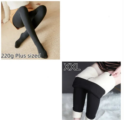 Fleece-Lined Sheer Tights